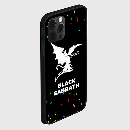 Чехол iPhone 12 Pro Black Sabbath конфети / 3D-Черный – фото 2