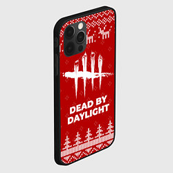 Чехол для iPhone 12 Pro Новогодний Dead by Daylight с оленями, цвет: 3D-черный — фото 2
