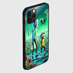 Чехол для iPhone 12 Pro Рик и Морти изучают планету мухоморов - нейроарт ф, цвет: 3D-черный — фото 2