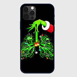 Чехол для iPhone 12 Pro Гринч похищает сердца, цвет: 3D-черный