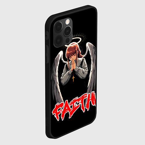 Чехол iPhone 12 Pro Makima faith - Chainsaw man / 3D-Черный – фото 2