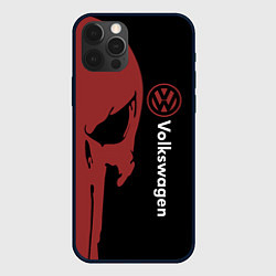 Чехол для iPhone 12 Pro Volkswagen и череп, цвет: 3D-черный