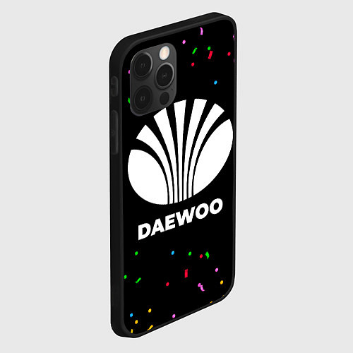 Чехол iPhone 12 Pro Daewoo конфети / 3D-Черный – фото 2