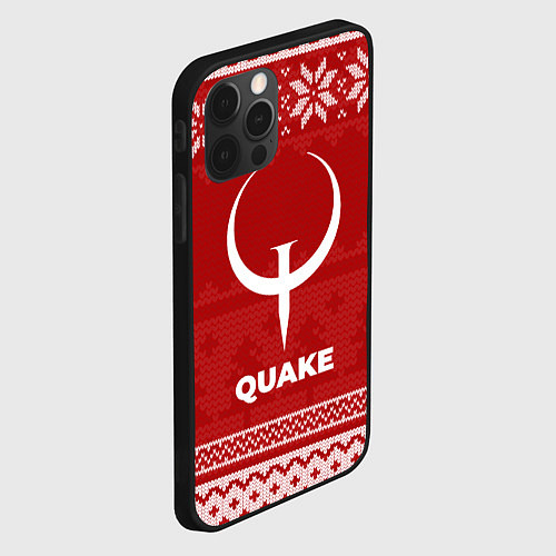 Чехол iPhone 12 Pro Новогодний Quake / 3D-Черный – фото 2