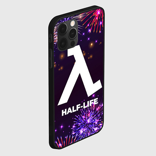 Чехол iPhone 12 Pro Праздничный Half-Life / 3D-Черный – фото 2