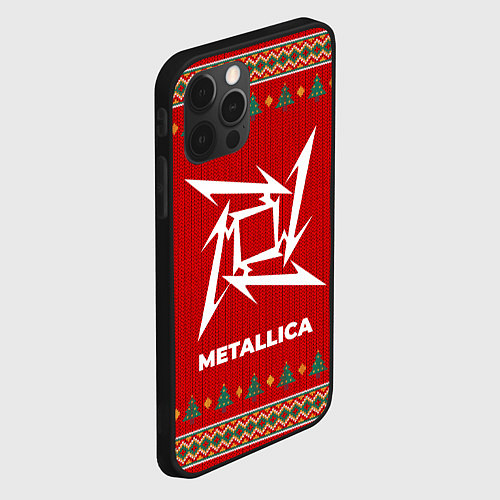 Чехол iPhone 12 Pro Metallica new year / 3D-Черный – фото 2