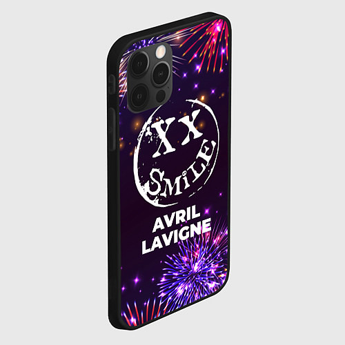 Чехол iPhone 12 Pro Праздничный Avril Lavigne / 3D-Черный – фото 2