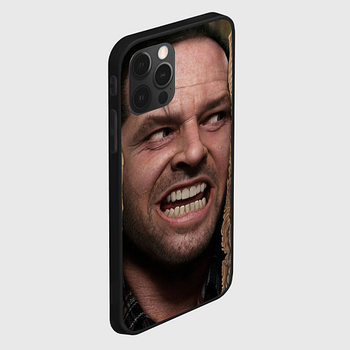 Чехол iPhone 12 Pro The shining - heres johnny / 3D-Черный – фото 2