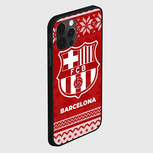 Чехол iPhone 12 Pro Новогодний Barcelona / 3D-Черный – фото 2