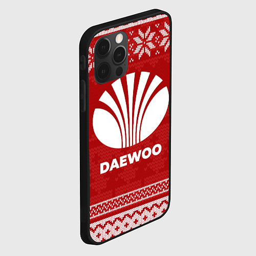 Чехол iPhone 12 Pro Новогодний Daewoo / 3D-Черный – фото 2