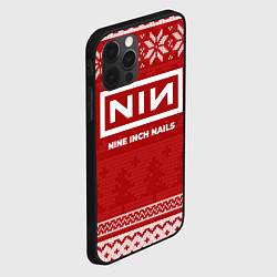 Чехол для iPhone 12 Pro Новогодний Nine Inch Nails, цвет: 3D-черный — фото 2