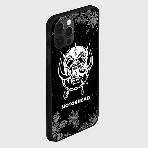 Чехол iPhone 12 Pro Снежный Motorhead / 3D-Черный – фото 2