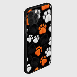 Чехол для iPhone 12 Pro Мохнатые лапки, цвет: 3D-черный — фото 2