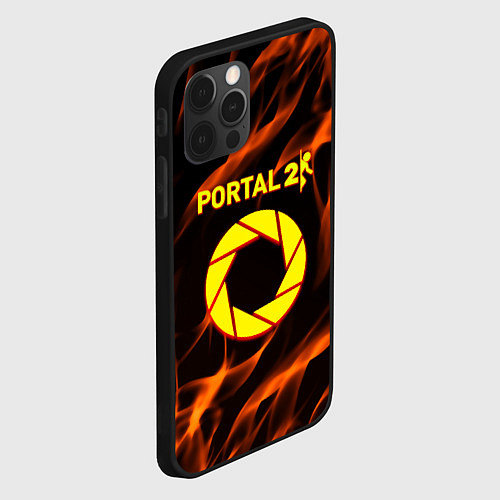 Чехол iPhone 12 Pro Portal flame steel / 3D-Черный – фото 2