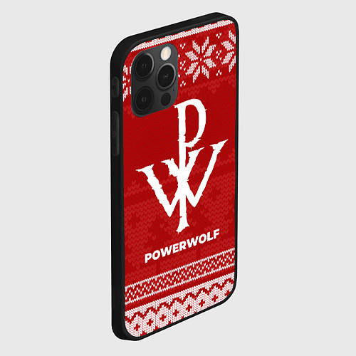 Чехол iPhone 12 Pro Новогодний Powerwolf / 3D-Черный – фото 2
