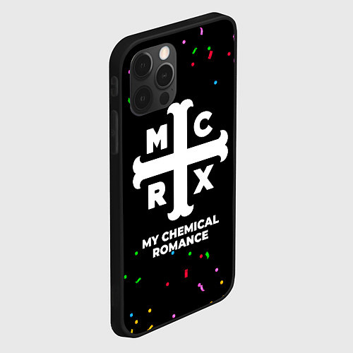 Чехол iPhone 12 Pro My Chemical Romance конфети / 3D-Черный – фото 2