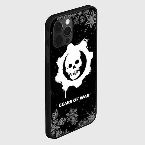 Чехол iPhone 12 Pro Снежный Gears of War / 3D-Черный – фото 2