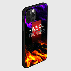 Чехол для iPhone 12 Pro Warthunder neon flame, цвет: 3D-черный — фото 2