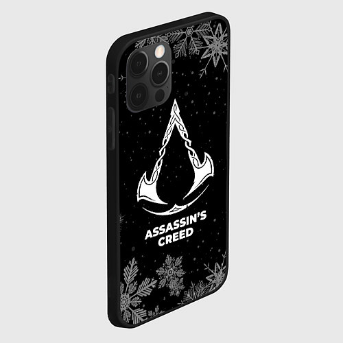 Чехол iPhone 12 Pro Снежный Assassins Creed / 3D-Черный – фото 2
