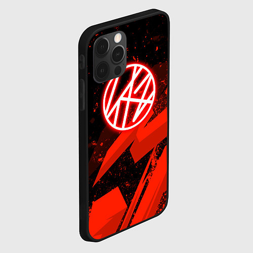 Чехол iPhone 12 Pro Stray kids - красная абстракция / 3D-Черный – фото 2