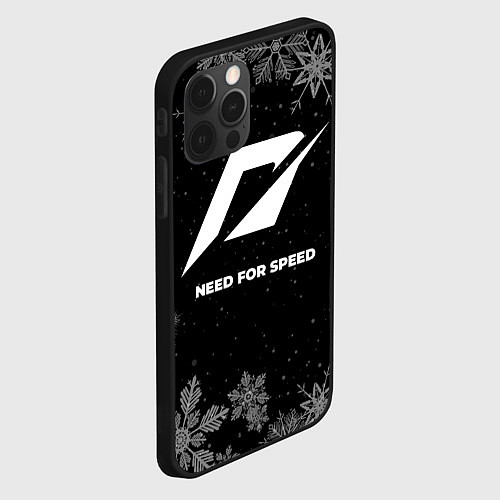 Чехол iPhone 12 Pro Снежный Need for Speed / 3D-Черный – фото 2