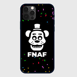 Чехол для iPhone 12 Pro FNAF конфети, цвет: 3D-черный