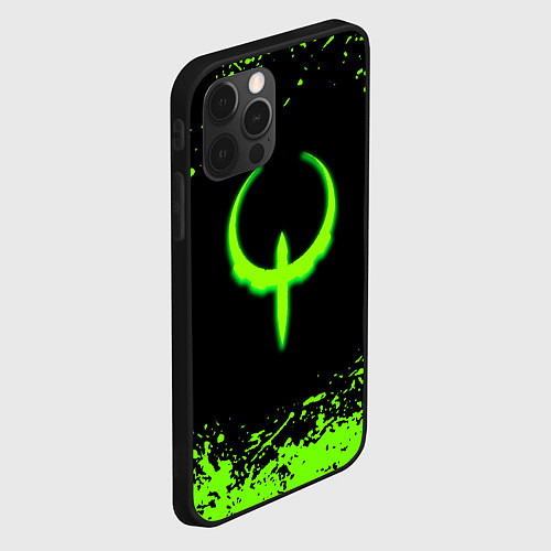 Чехол iPhone 12 Pro Quake кислотные краски / 3D-Черный – фото 2