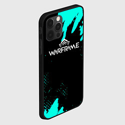 Чехол для iPhone 12 Pro Warframe краски голубые, цвет: 3D-черный — фото 2