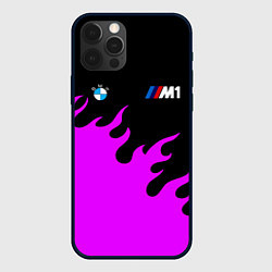 Чехол для iPhone 12 Pro BMW flame, цвет: 3D-черный