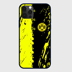 Чехол для iPhone 12 Pro Borussia краски текстура, цвет: 3D-черный