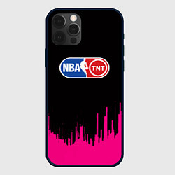 Чехол для iPhone 12 Pro NBA розовые краски, цвет: 3D-черный