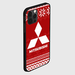 Чехол для iPhone 12 Pro Новогодний Mitsubishi, цвет: 3D-черный — фото 2