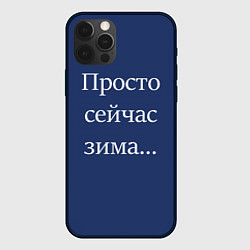 Чехол для iPhone 12 Pro Просто сейчас зима, цвет: 3D-черный