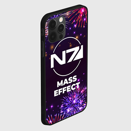 Чехол iPhone 12 Pro Праздничный Mass Effect / 3D-Черный – фото 2