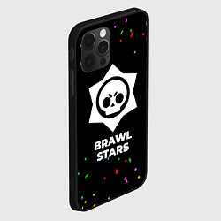 Чехол для iPhone 12 Pro Brawl Stars конфети, цвет: 3D-черный — фото 2