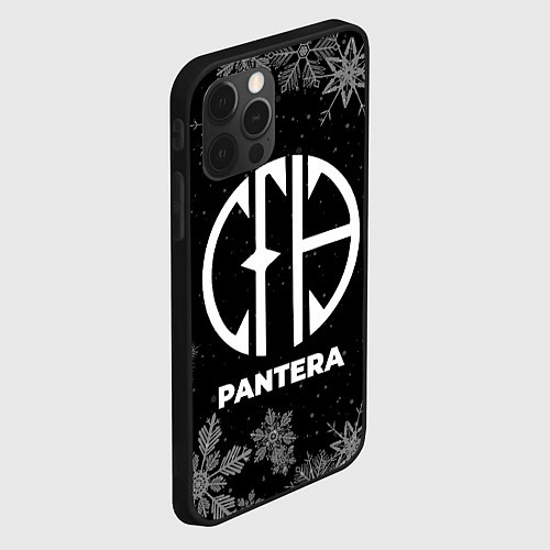 Чехол iPhone 12 Pro Снежный Pantera / 3D-Черный – фото 2