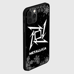 Чехол для iPhone 12 Pro Снежный Metallica, цвет: 3D-черный — фото 2