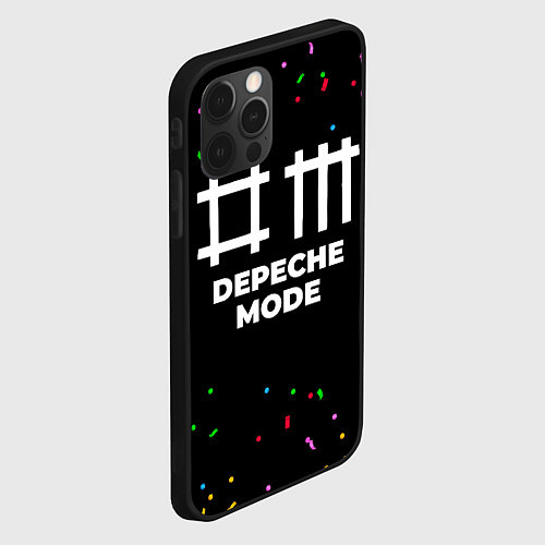 Чехол iPhone 12 Pro Depeche Mode конфети / 3D-Черный – фото 2