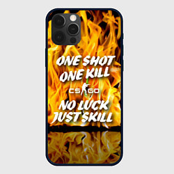 Чехол для iPhone 12 Pro Counter Strike - motto flame, цвет: 3D-черный