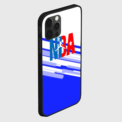 Чехол iPhone 12 Pro NBA geometry steel / 3D-Черный – фото 2