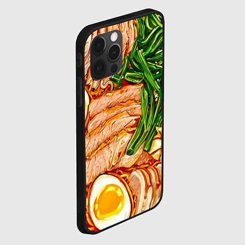 Чехол iPhone 12 Pro Суп рамен / 3D-Черный – фото 2