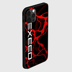 Чехол для iPhone 12 Pro Exeed - red liquid, цвет: 3D-черный — фото 2