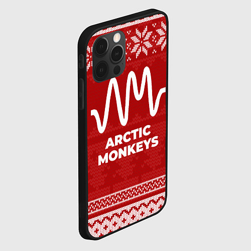 Чехол iPhone 12 Pro Новогодний Arctic Monkeys / 3D-Черный – фото 2