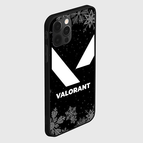 Чехол iPhone 12 Pro Снежный Valorant / 3D-Черный – фото 2