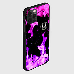 Чехол для iPhone 12 Pro Honda flame pink, цвет: 3D-черный — фото 2