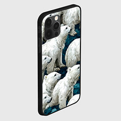 Чехол для iPhone 12 Pro Свора белых медведей, цвет: 3D-черный — фото 2