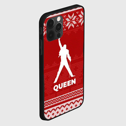 Чехол iPhone 12 Pro Новогодний Queen / 3D-Черный – фото 2