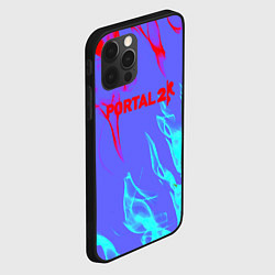 Чехол для iPhone 12 Pro Portal 2 neon flame steel, цвет: 3D-черный — фото 2