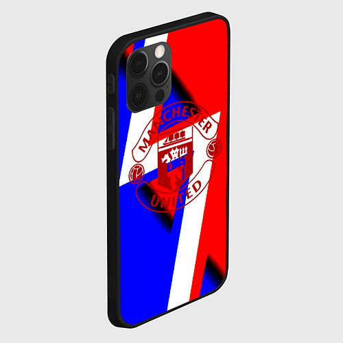 Чехол iPhone 12 Pro Манчестер юнайтед геомтерия / 3D-Черный – фото 2