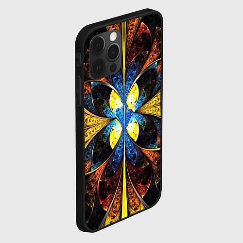 Чехол iPhone 12 Pro Оптические иллюзии текстура / 3D-Черный – фото 2
